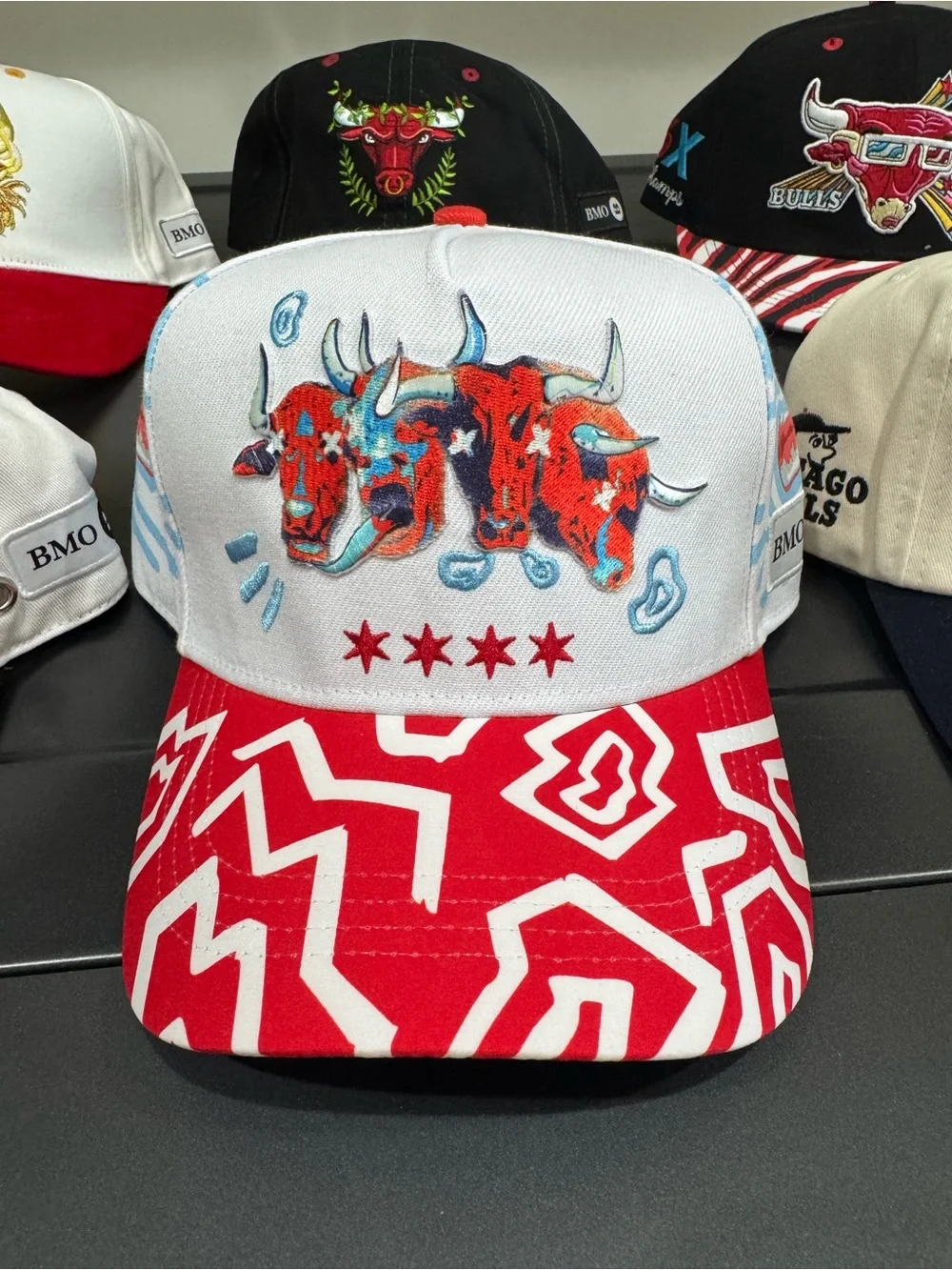 Chicago Bulls Graphic Baseball Caps - Multi Color Set